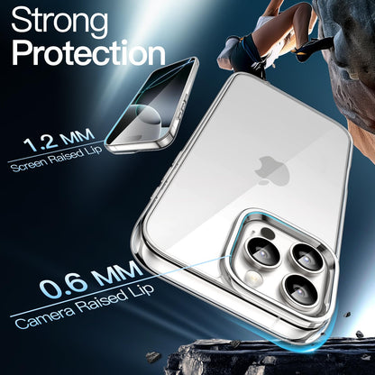 JETech Case for iPhone 16 6.1-Inch, Non-Yellowing Shockproof Phone Bumper Cover, Anti-Scratch Clear Back (Clear)