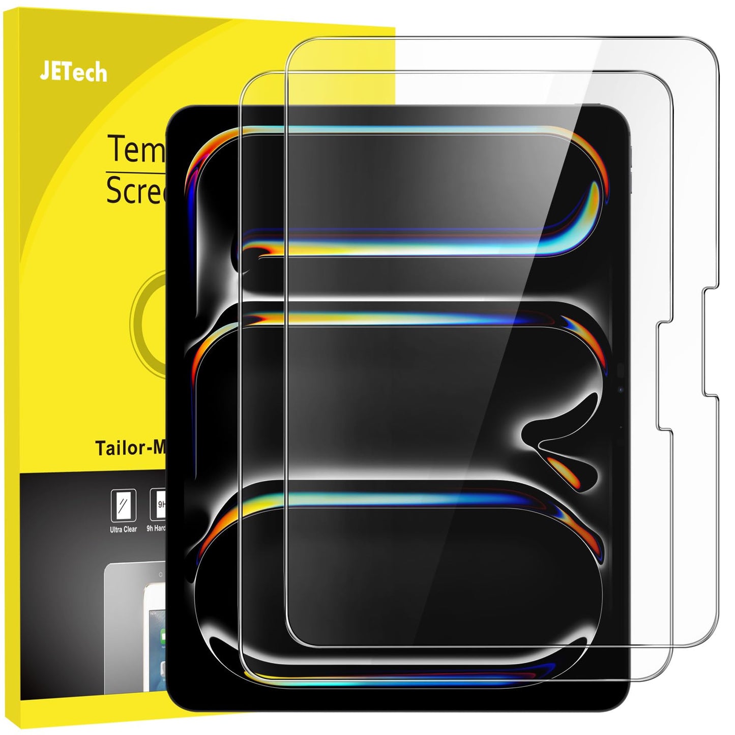 JETech Screen Protector for iPad (A16) 11th/10th Generation (2025/2022), 9H Tempered Glass Film, HD Clear, 2-Pack