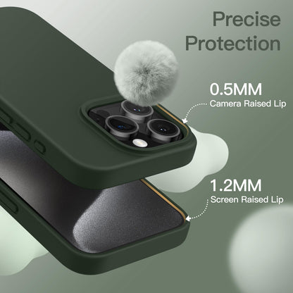 JETech Silicone Case for iPhone 15 Pro Max 6.7-Inch, Silky-Soft Touch Full-Body Protective Phone Case, Shockproof Cover (Black)