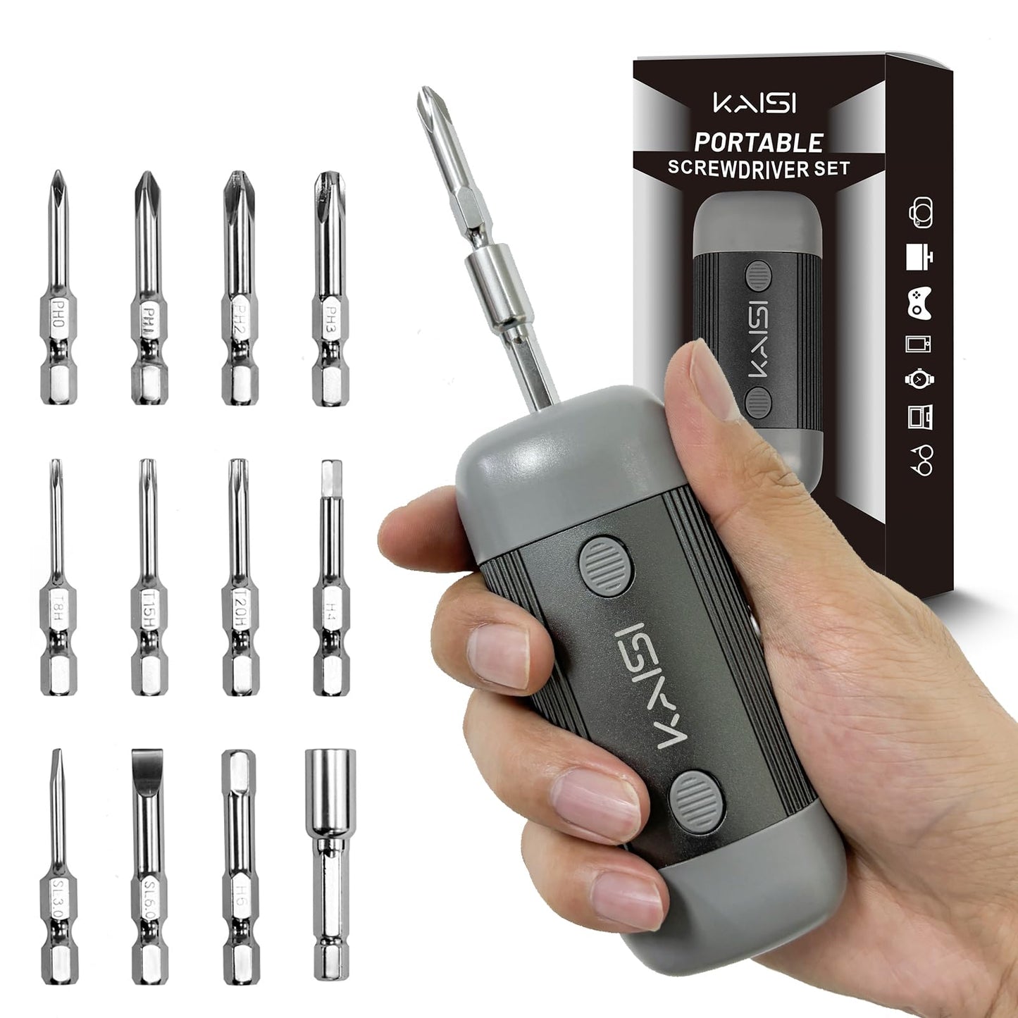 Kaisi 136 in 1 Electronics Repair Tool Kit Professional Precision Screwdriver Set Magnetic Drive Kit with Portable Bag