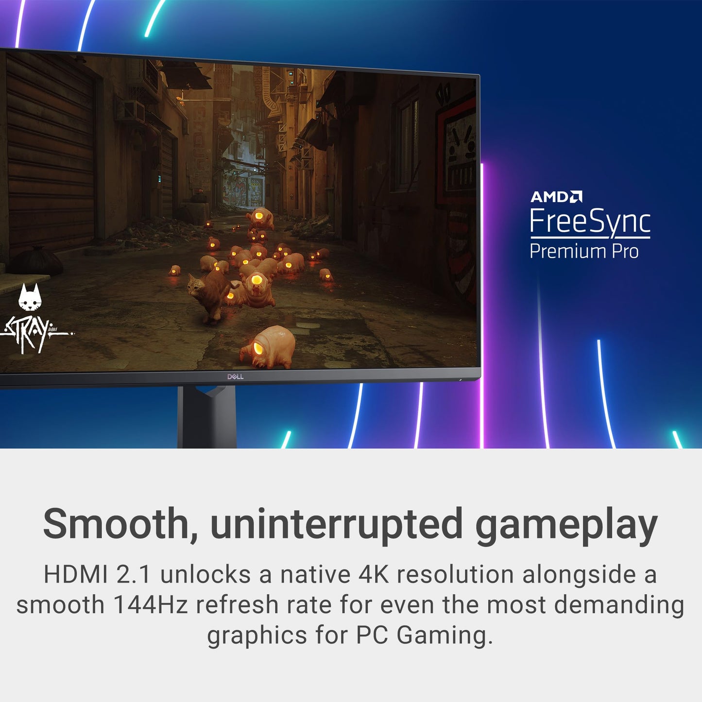 Dell S2722DGM Curved Gaming Monitor - 27-inch QHD (2560 x 1440) 1500R Curved Display, 165Hz Refresh Rate (DisplayPort), HDMI/DisplayPort Connectivity, Height/Tilt Adjustability - Black