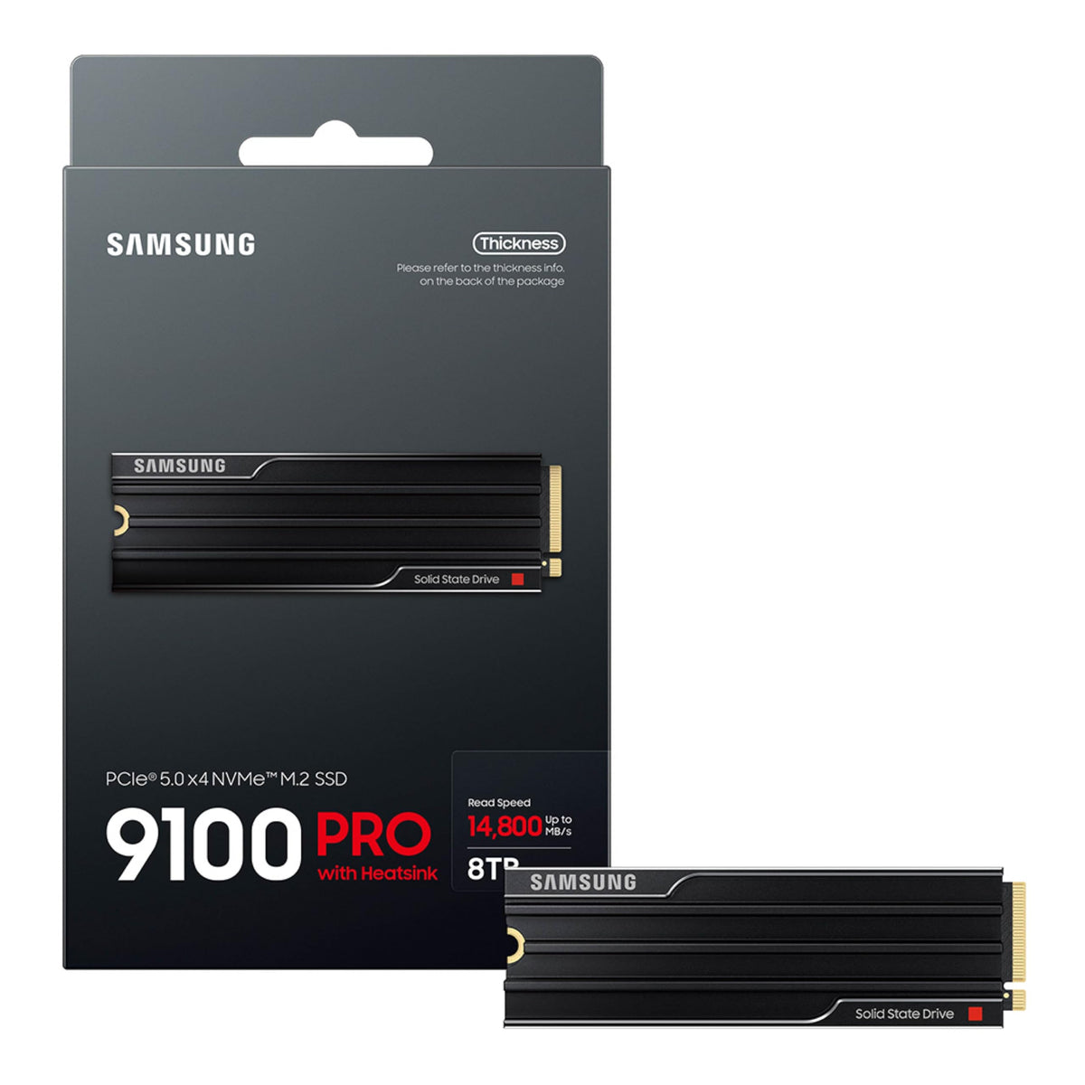 Samsung SSD 9100 PRO 2TB, PCIe 5.0x4 M.2 2280, Up to 14,700MB/s