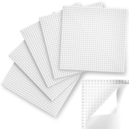Pokiiulk Classic Gray Baseplates, 32x32 Studs Square Base Plates for Play or Display Bricks Creations, Compatible with Classic Legos, 10" x 10", Pack of 2, Perfect for City Streets, Castle, Mountains