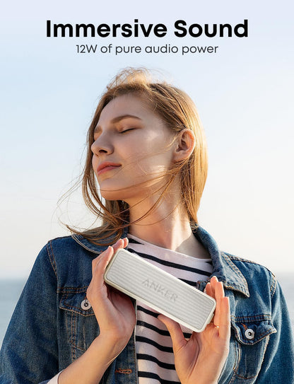 Anker Soundcore 2 Portable Bluetooth Speaker with Stereo Sound, Bluetooth 5, Bassup, IPX7 Waterproof, 24-Hour Playtime, Wireless, Speaker for Home, Outdoors, Travel
