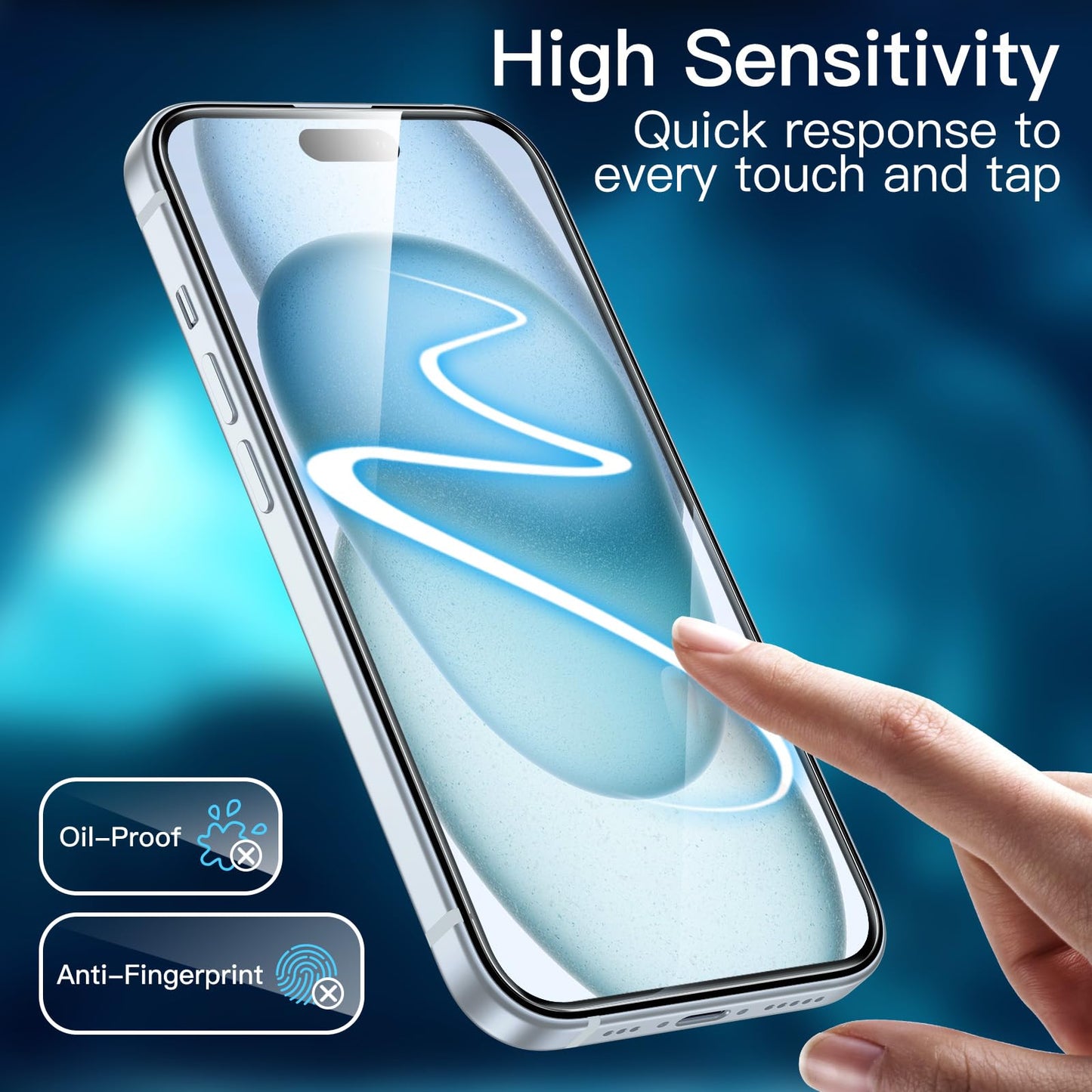 JETech Full Coverage Screen Protector for iPhone 17e (2026) / iPhone 16e, 9H Tempered Glass Film, Case-Friendly, HD Clear, 6.1-Inch Display, 3-Pack