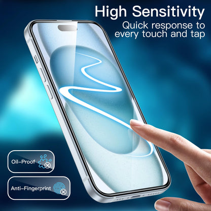 JETech Full Coverage Screen Protector for iPhone 17e (2026) / iPhone 16e, 9H Tempered Glass Film, Case-Friendly, HD Clear, 6.1-Inch Display, 3-Pack