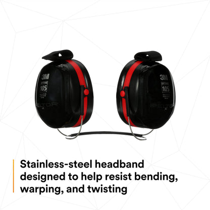 3M H10A Peltor Optime 105 Over the Head Earmuff, Ear Protectors, Hearing Protection, NRR 30 dB