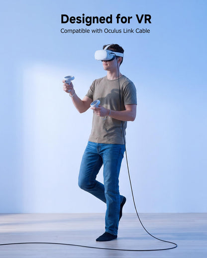 Cable Matters Unidirectional Active USB C Cable 16.4 ft for Oculus Quest 2 Headset and Hard Drives (Compatible with Oculus Link Cable) 5Gbps Data Transfer, No Video, No Power Delivery Support