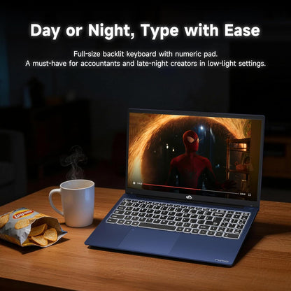 NIMO 2026 Student Laptop, Quad-Core (Beats i3-1115G4), 15.6" FHD IPS Computer with 65W PD Fast Charging, Backlit Keyboard, Fingerprint, Wi-Fi 6, 4GB RAM 128GB SSD, for College Study and Business Home