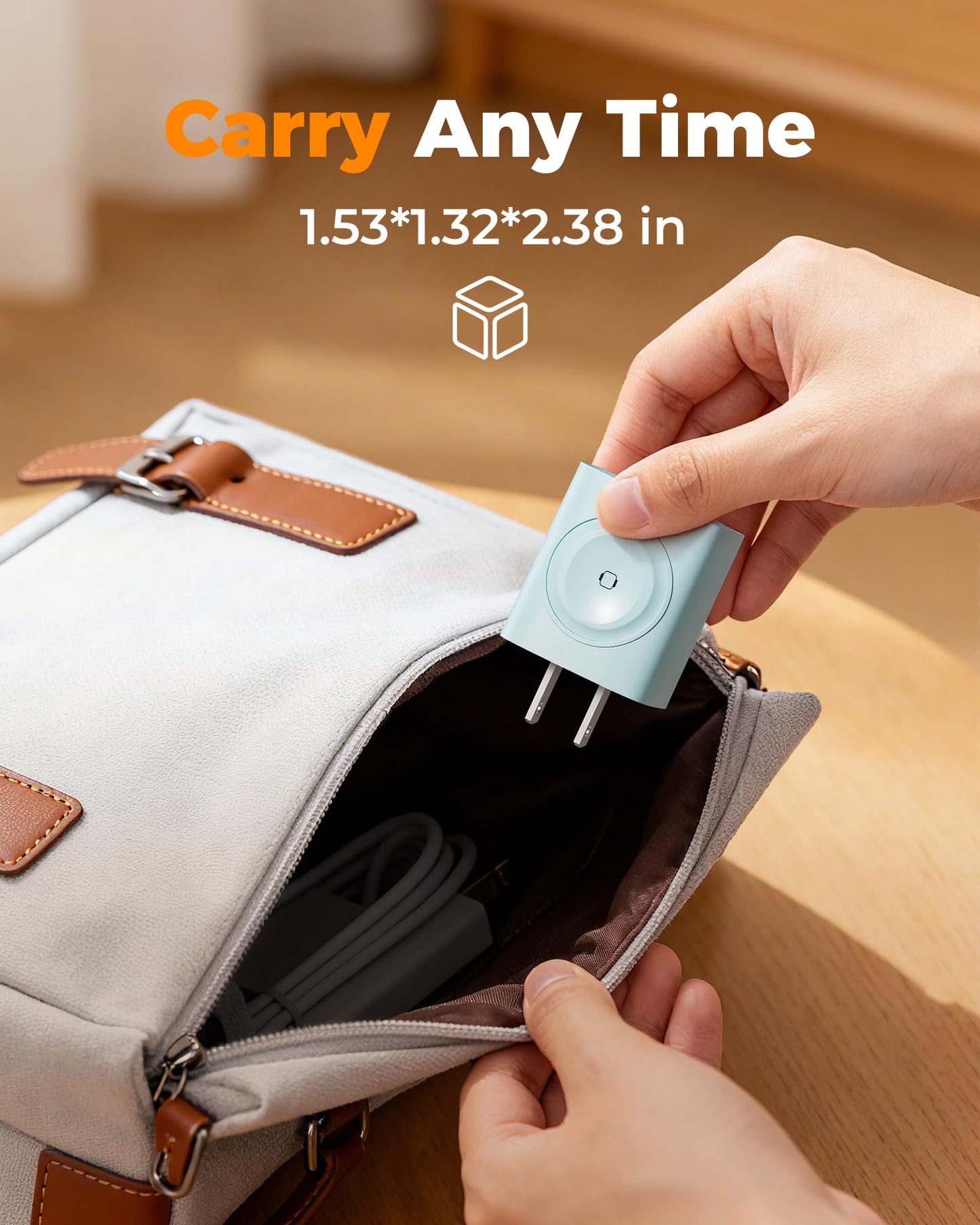 Charging Blocks for Apple Watch, 3-in-1 PD 20W USB C Charger Block with Built-in Wireless Smart Watch Charging, Dual Ports Wall Charger Compatible with iPhone,AirPods,iWatch