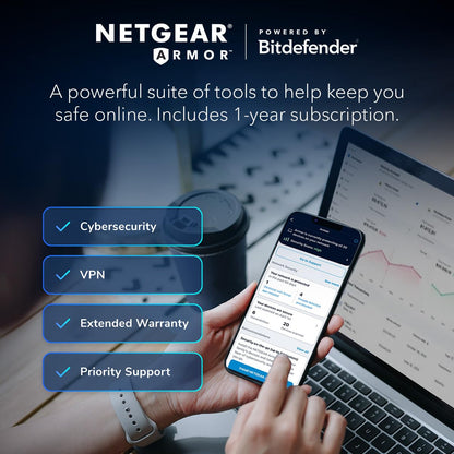 NETGEAR Nighthawk Tri-Band WiFi 6E Router (RAXE300) - Security Features, AXE7800 Wireless Gigabit Speed (Up to 7.8Gbps), New 6GHz Band, 8-Streams Cover up to 2,500 sq. ft., 40 Devices