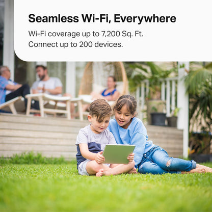 TP-Link Deco XE75 AXE5400 Tri-Band WiFi 6E Mesh System - Covers up to 5500 Sq.Ft, Replaces WiFi Router and Extender, AI-Driven Mesh, 6GHz Band, 2-Pack