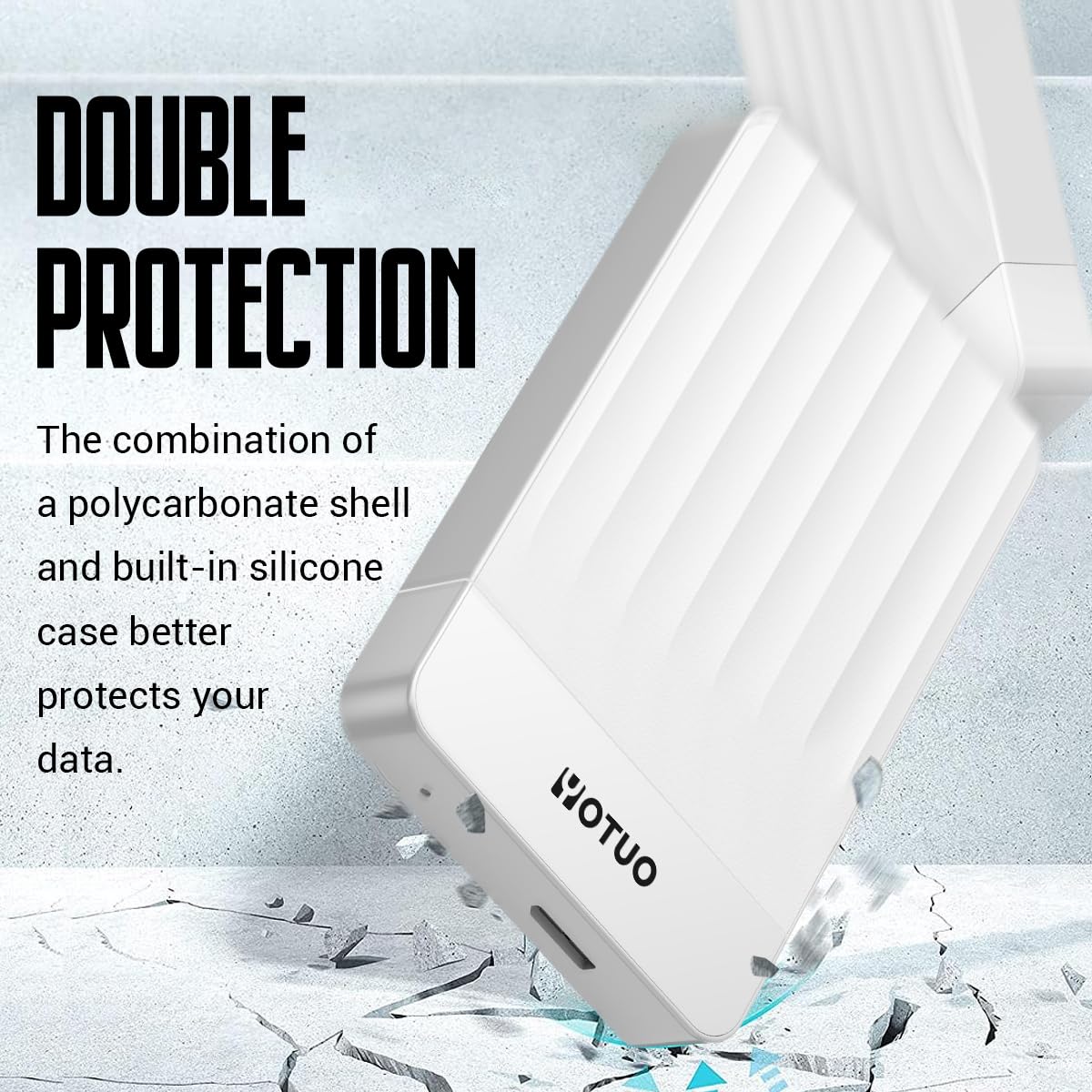 YOTUO 500GB External Hard Drive, Portable Storage Expansion HDD, USB 3.0 & USB-C for PC, Mac, Desktop, Laptop, Smartphone, PS4, Xbox One, Xbox 360, Office & Game Black