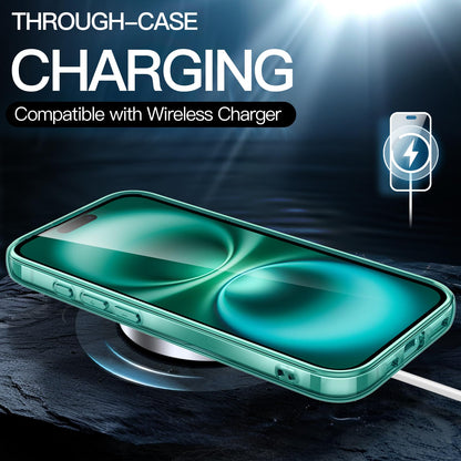 JETech Case for iPhone 16 6.1-Inch, Non-Yellowing Shockproof Phone Bumper Cover, Anti-Scratch Clear Back (Clear)