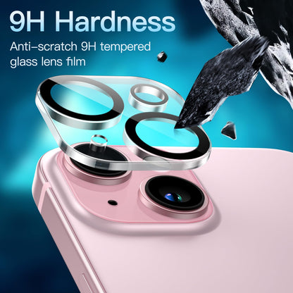 JETech Camera Lens Protector for iPhone 15 6.1-Inch and iPhone 15 Plus 6.7-Inch, 9H Tempered Glass, Anti-Scratch, Case Friendly, Does Not Affect Night Shots, HD Clear, 3-Pack