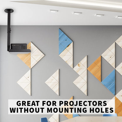 VIVO Universal Extending Ceiling Projector Mount, Height Adjustable Projection, White, MOUNT-VP02W