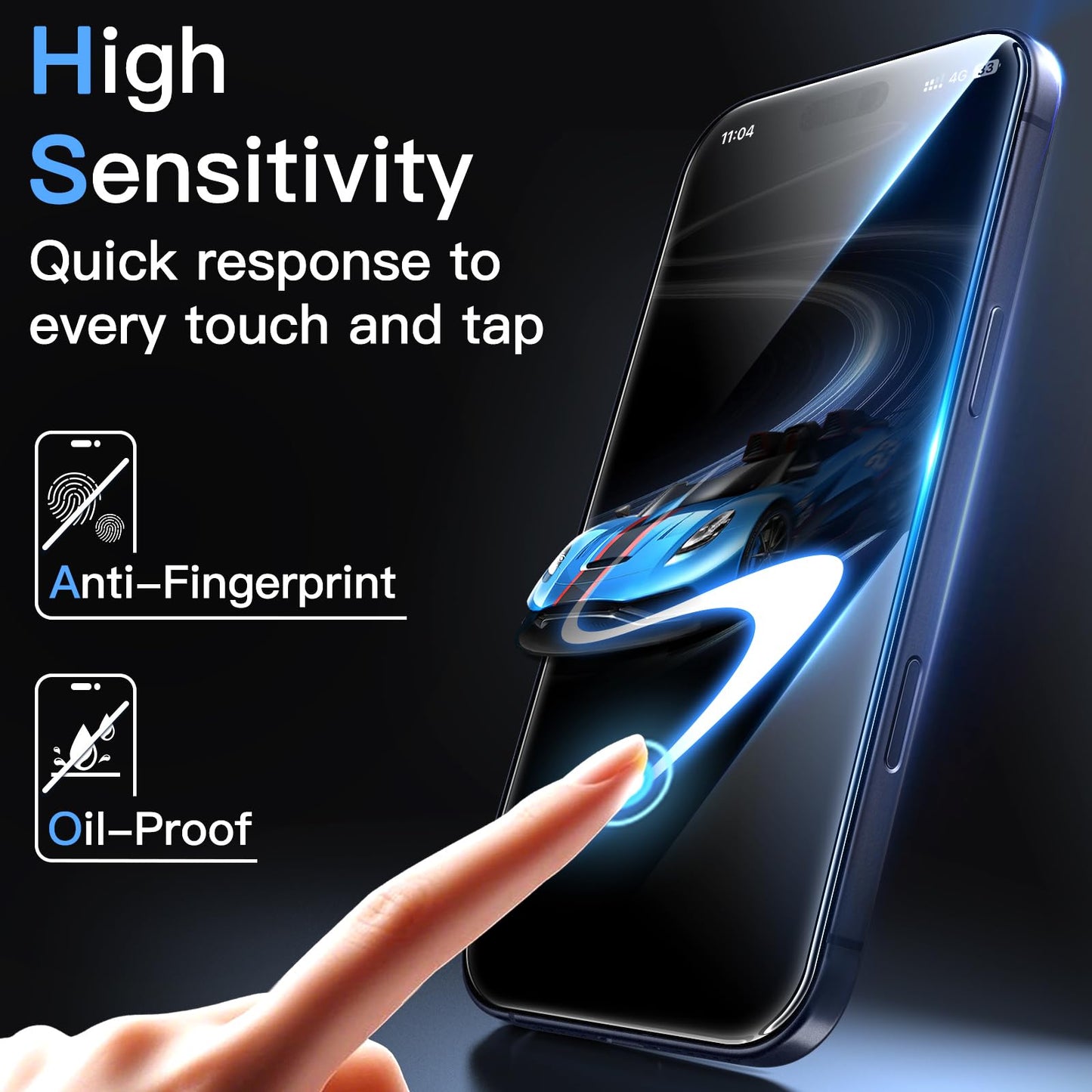JETech Full Coverage Screen Protector for iPhone 17e (2026) / iPhone 16e, 9H Tempered Glass Film, Case-Friendly, HD Clear, 6.1-Inch Display, 3-Pack