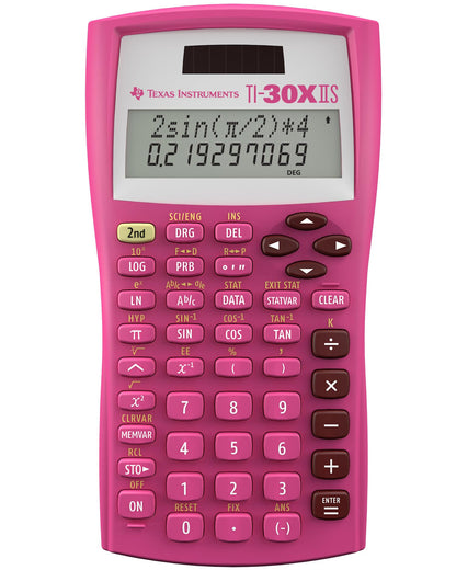 Texas Instruments TI-30XIIS Scientific Calculator, Black with Blue Accents (30XIIS/TBL/1L1/BK)