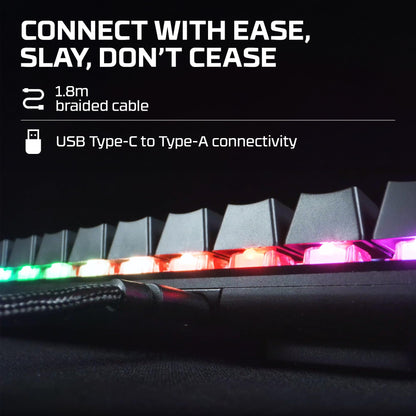 HyperX Alloy Origins 65 - Mechanical Gaming Keyboard – Compact 65% Form Factor - Linear Red Switch - Double Shot PBT Keycaps - RGB LED Backlit - NGENUITY Software Compatible,Black