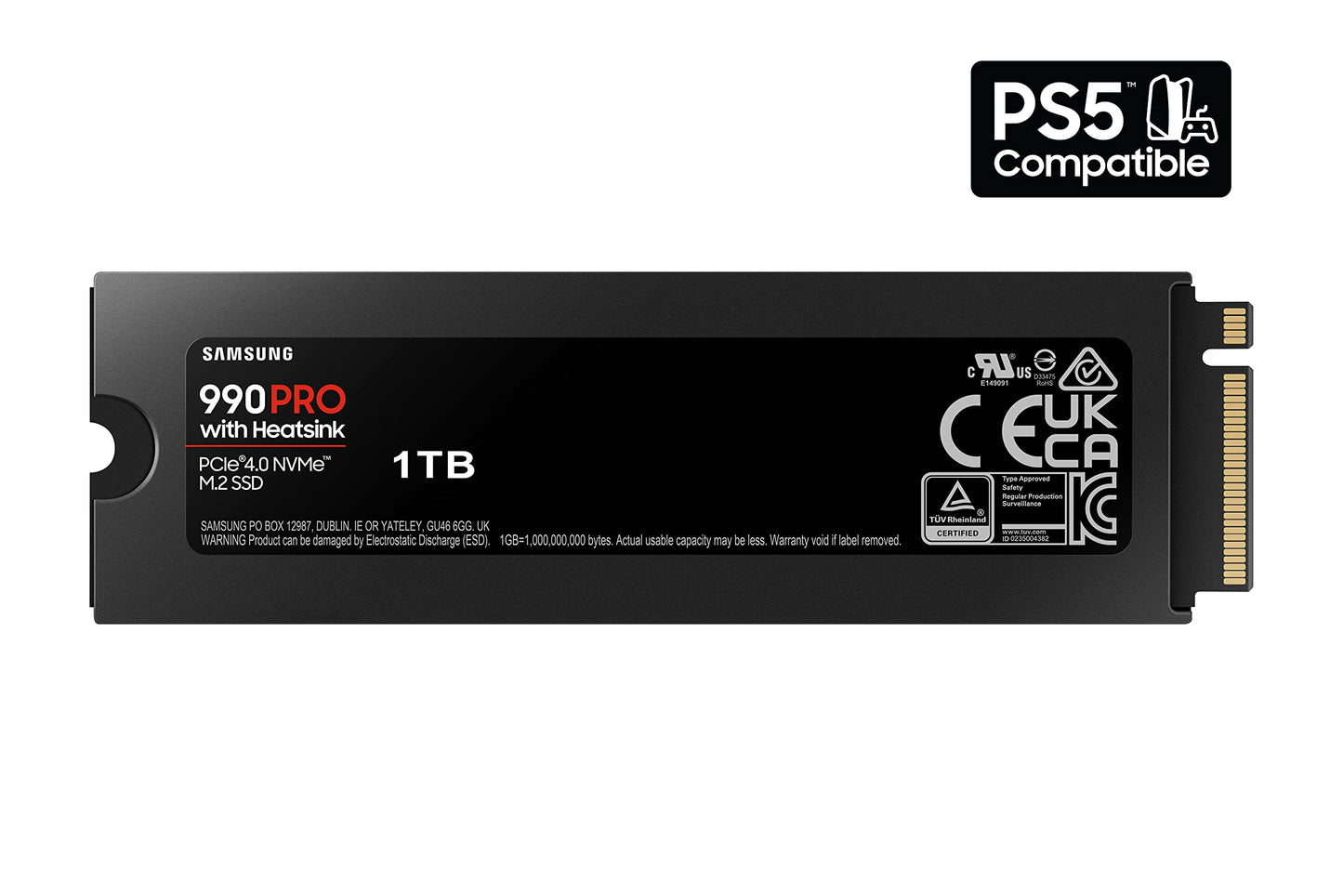Samsung 990 PRO SSD 1TB PCIe 4.0 M.2 2280 Internal Solid State Hard Drive, Seq. Read Speeds Up to 7,450 MB/s for High End Computing, Gaming, and Heavy Duty Workstations, MZ-V9P1T0B/AM