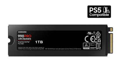 Samsung 990 PRO SSD 1TB PCIe 4.0 M.2 2280 Internal Solid State Hard Drive, Seq. Read Speeds Up to 7,450 MB/s for High End Computing, Gaming, and Heavy Duty Workstations, MZ-V9P1T0B/AM