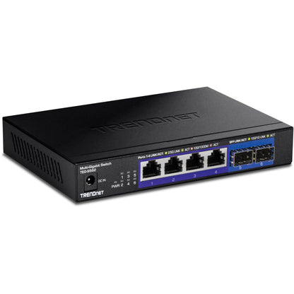 TRENDnet 5 Port Mini Gigabit Switch, TEG-S50g, GREENnet Technology, NDAA + TAA Compliant, Desktop Metal Ethernet Network Switch, 5 x Gigabit Ports, Fanless, Lifetime Protection, Black