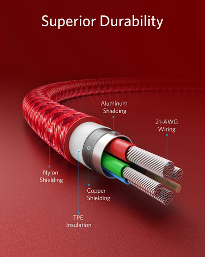 Anker New Nylon USB C to Lightning Cable, Apple MFi Certified for iPhone 14 Series, and More (6FT, Black)