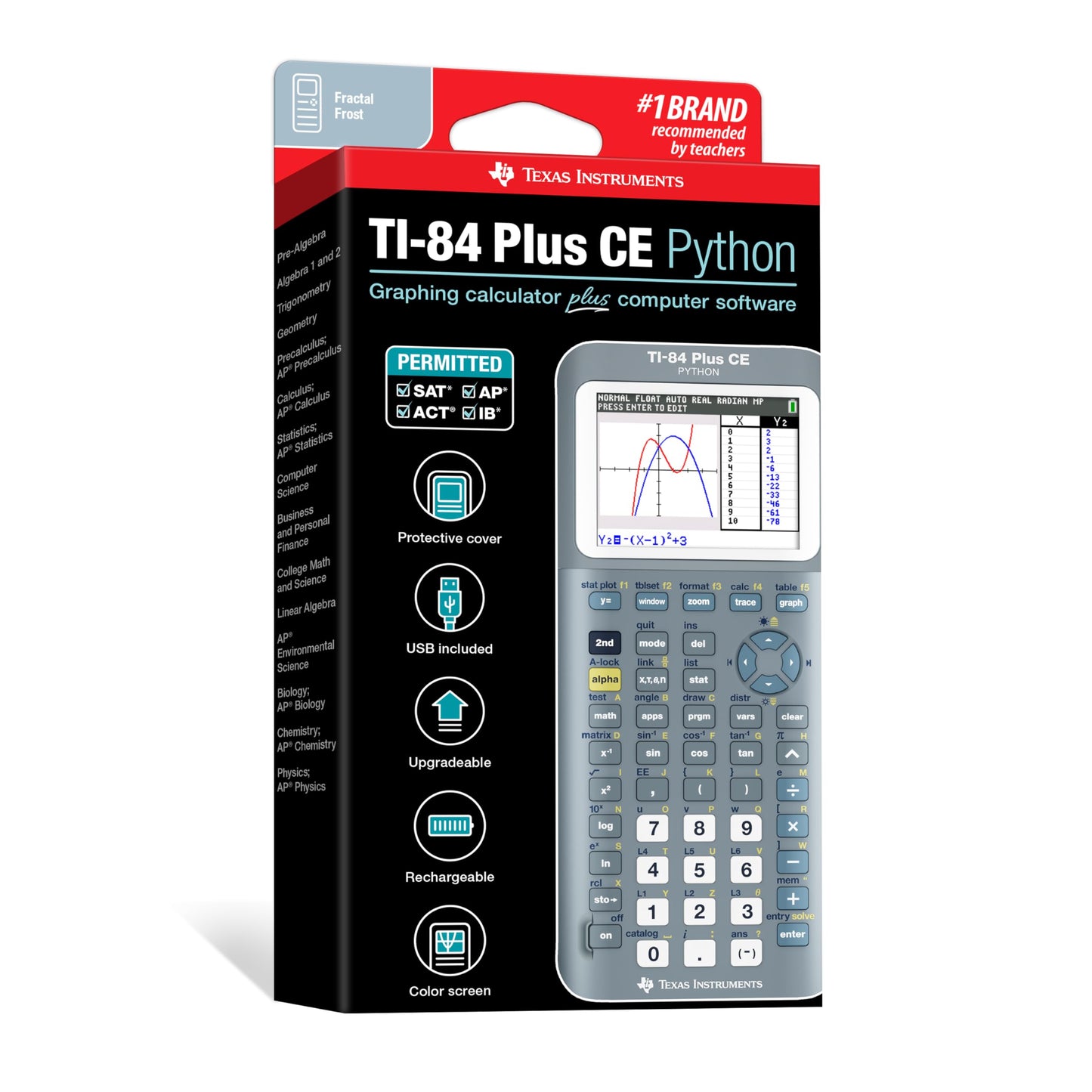 Texas Instruments TI-84 Plus CE Color Graphing Calculator, Black