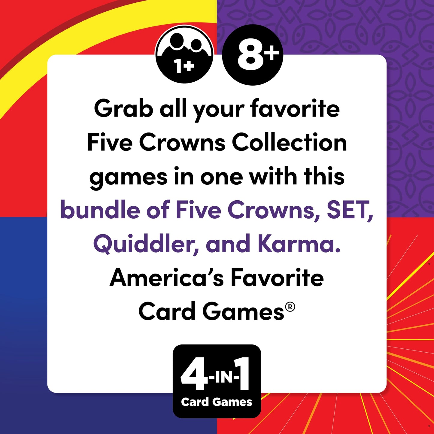 Five Crowns – Card Game for Kids and Adults, Travel and Family Game Night Favorite, The Game isn’t Over Until the Kings Go Wild, 5 Suited Rummy Style Card Game, 1-7 Players, Ages 8+