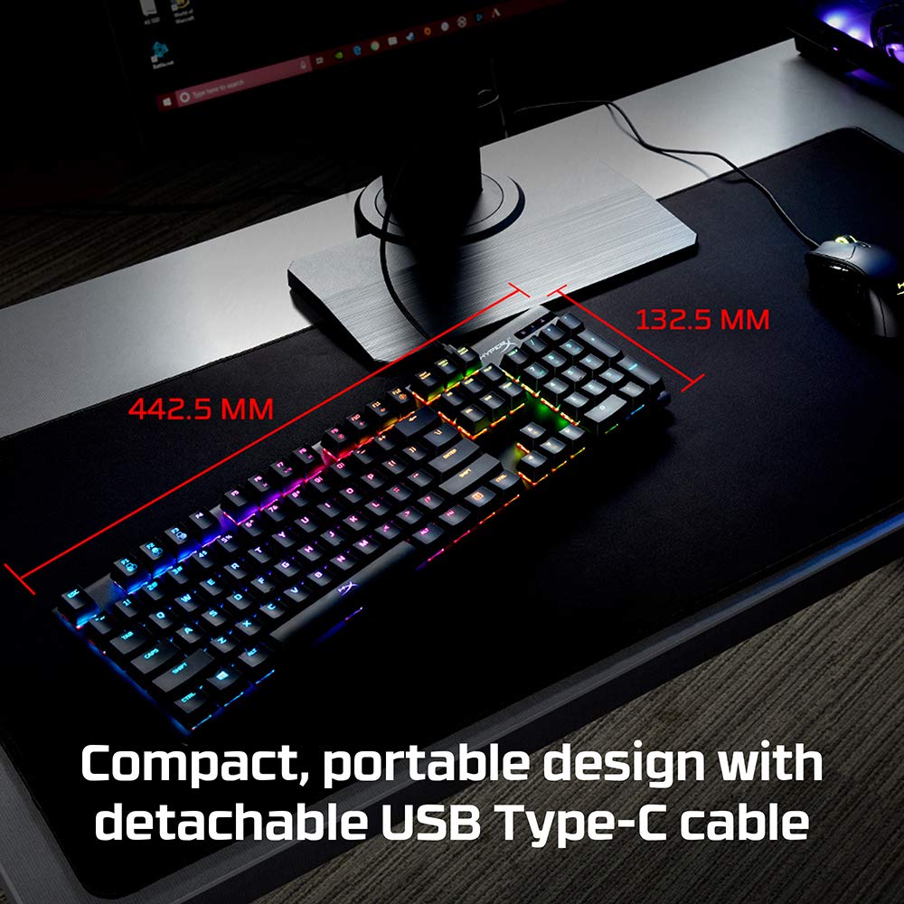 HyperX Alloy Origins 65 - Mechanical Gaming Keyboard – Compact 65% Form Factor - Linear Red Switch - Double Shot PBT Keycaps - RGB LED Backlit - NGENUITY Software Compatible,Black
