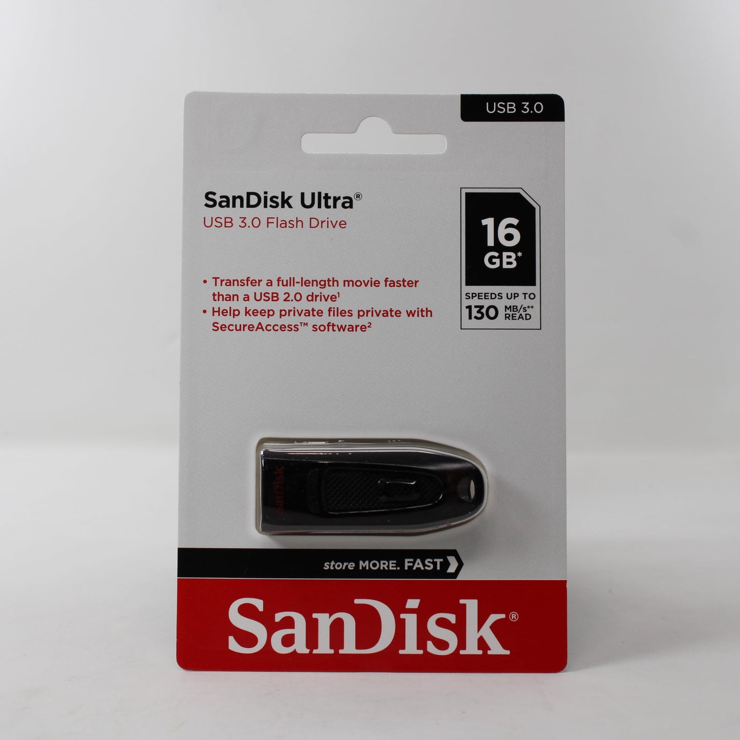 SANDISK 128GB Ultra USB 3.0 Flash Drive - SDCZ48-128G-U46, Black
