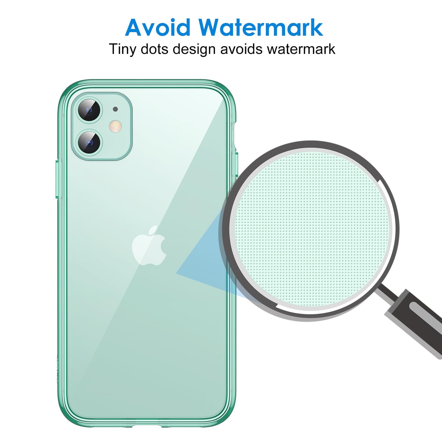 JETech Case for iPhone 11 6.1-Inch, Non-Yellowing Shockproof Phone Bumper Cover, Anti-Scratch Clear Back (Clear)