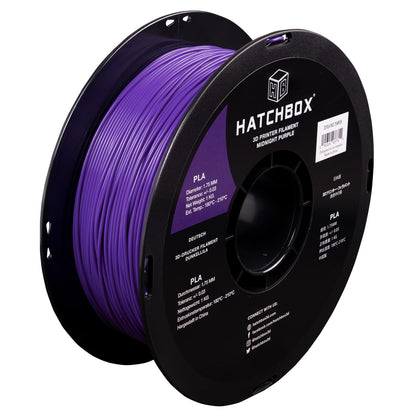 HATCHBOX 1.75mm Black PLA 3D Printer Filament, 1 KG Spool, Dimensional Accuracy +/- 0.03 mm, 3D Printing Filament