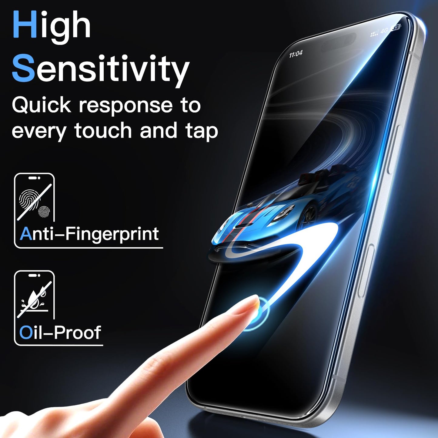 JETech Full Coverage Screen Protector for iPhone 17e (2026) / iPhone 16e, 9H Tempered Glass Film, Case-Friendly, HD Clear, 6.1-Inch Display, 3-Pack