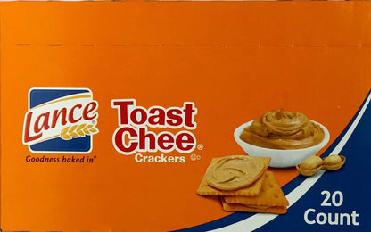 Lance Sandwich Crackers, Variety Pack, 3 Flavors, 20 Individually Wrapped Packs, 6 Sandwiches Each