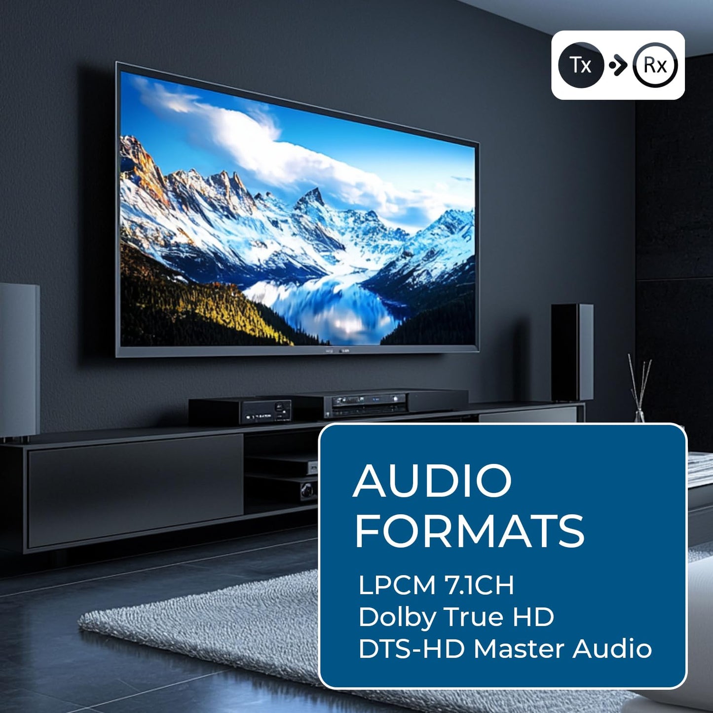OREI 4K 4x4 HDMI Extender Matrix - UltraHD 4K @ 60Hz 4:4:4 Over Single CAT5e/6/7 Cable with HDR Switcher & IR Control, RS-232 - Up to 230 Ft - 1080P Downscale - 4 x Loop Out - 4 Receivers Included