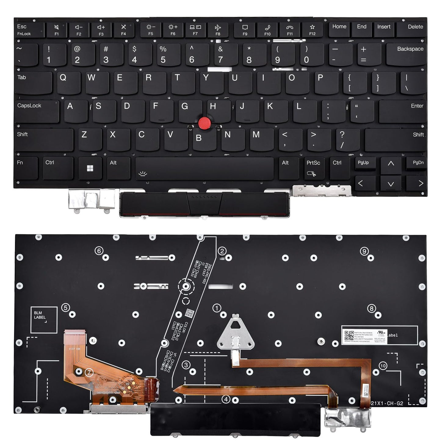 Replacement Keyboard for Lenovo ThinkPad X1 Carbon Gen 7th 2019 Gen 8th 2020, ThinkPad X1 Yoga Gen 4 Gen 5 2020 with Backlit US Layout