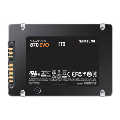 Samsung 870 EVO SATA III SSD 1TB 2.5” Internal Solid State Drive, Upgrade PC or Laptop Memory and Storage for IT Pros, Creators, Everyday Users, MZ-77E1T0B/AM