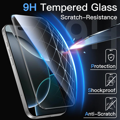JETech Full Coverage Screen Protector for iPhone 17e (2026) / iPhone 16e, 9H Tempered Glass Film, Case-Friendly, HD Clear, 6.1-Inch Display, 3-Pack