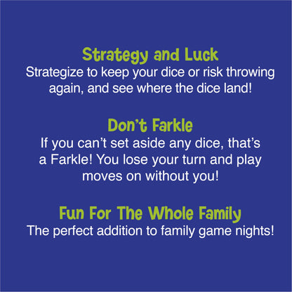 Farkle Classic Dice Games – Kids, Family Games, Travel Game, Adult Games, Board Game, Dice Cup, Dice Set, Farkle Score Sheets Included, Ages 8+