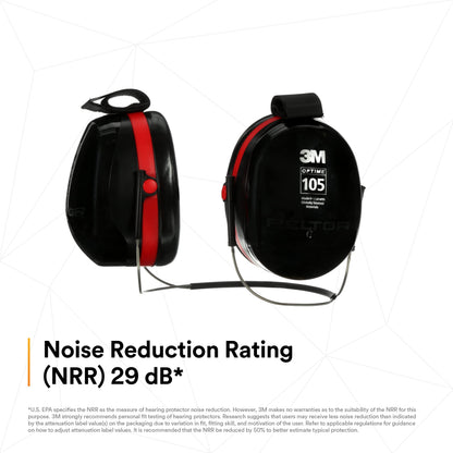3M H10A Peltor Optime 105 Over the Head Earmuff, Ear Protectors, Hearing Protection, NRR 30 dB
