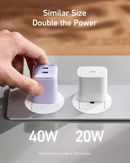 Anker USB C Charger 40W, 521 Charger (Nano Pro), PIQ 3.0 Durable Compact Fast Charger (Not Foldable) for iPhone 14/14 Plus/14 Pro/14 Pro Max/13, Galaxy, Pixel 4/3, iPad/iPad mini (Cable Not Included)