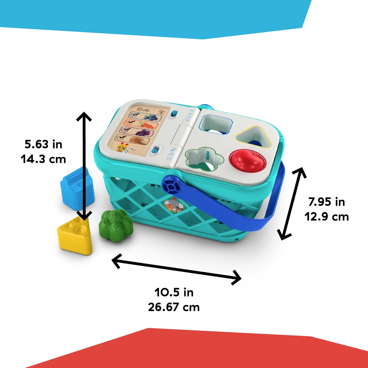 Baby Einstein + Hape Magic Touch Toy Cash Register Pretend to Check Out Toy, Real Sounds and Music, Ages 1, 2, 3, 4+