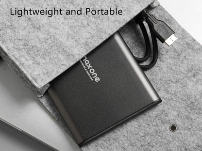 Maxone 500GB Ultra Slim Portable External Hard Drive HDD USB 3.0 Compatible with PC, Laptop, Charcoal Grey