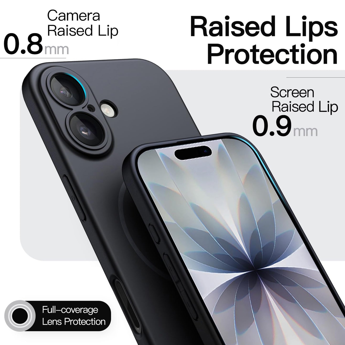 JETech Magnetic Slim Case for iPhone 17 Pro Max 6.9-Inch, Compatible with MagSafe, Ultra-Thin Lightweight Minimalist Phone Cover with Matte Finish and Full Camera Lens Protection (Black)