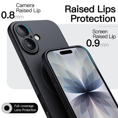 JETech Magnetic Slim Case for iPhone 17 Pro Max 6.9-Inch, Compatible with MagSafe, Ultra-Thin Lightweight Minimalist Phone Cover with Matte Finish and Full Camera Lens Protection (Black)