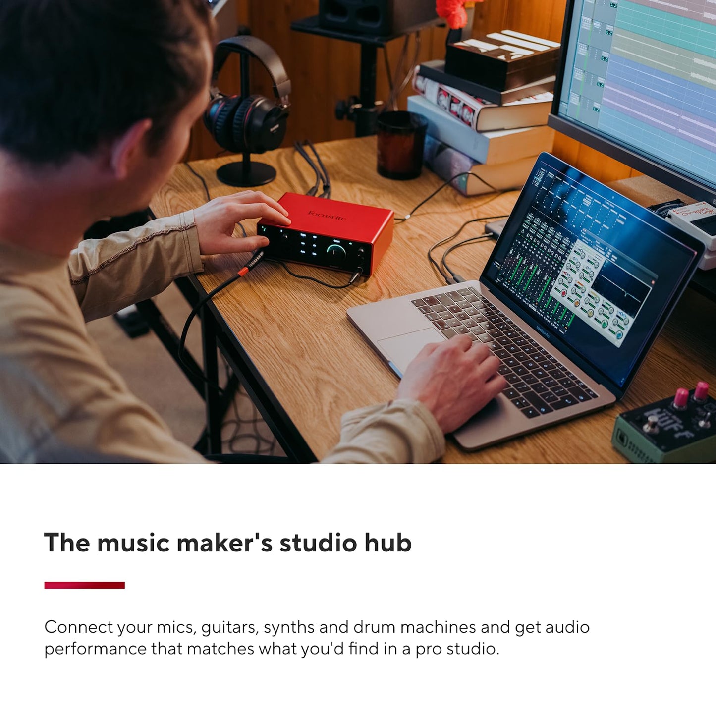 Focusrite Scarlett Solo 4th Gen USB Audio Interface, for the Guitarist, Vocalist, or Producer — High-Fidelity, Studio Quality Recording, and All the Software You Need to Record