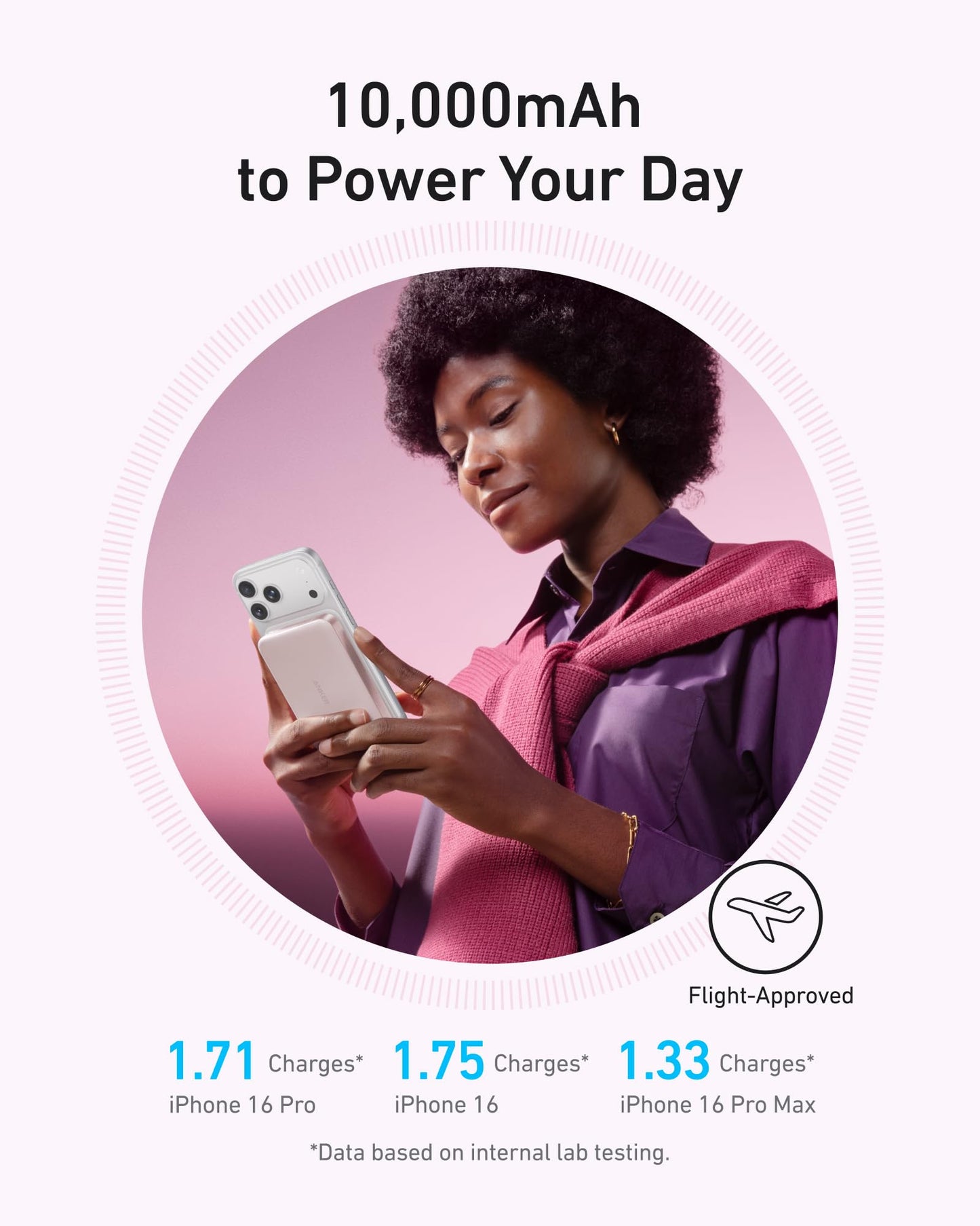 Anker MagGo Power Bank, Ultra-Slim 10,000mAh Magnetic Battery Pack, Qi2 Certified 15W Ultra-Fast MagSafe Compatible Portable Charger, Ergonomic Design, for iPhone17/16/15/14 Series, and More