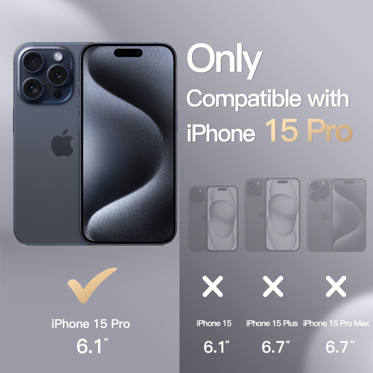 JETech Silicone Case for iPhone 15 Pro Max 6.7-Inch, Silky-Soft Touch Full-Body Protective Phone Case, Shockproof Cover (Black)