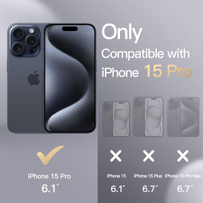 JETech Silicone Case for iPhone 15 Pro Max 6.7-Inch, Silky-Soft Touch Full-Body Protective Phone Case, Shockproof Cover (Black)